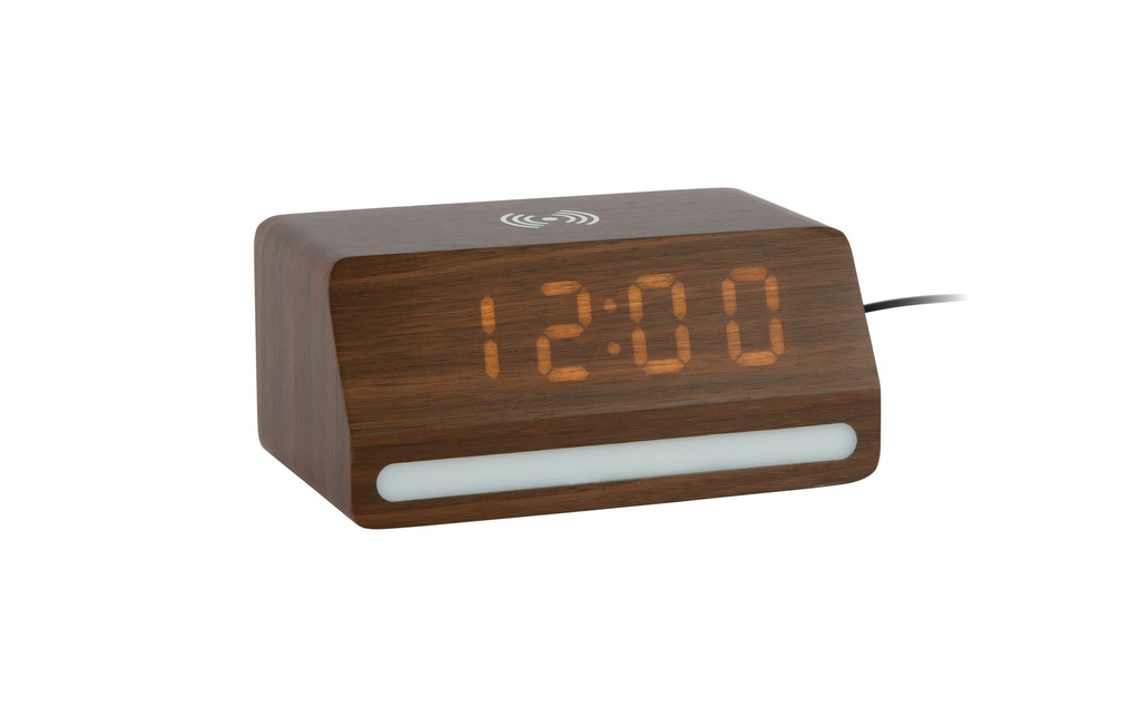 KARLSSON Réveil Retro Light LED Marron moka