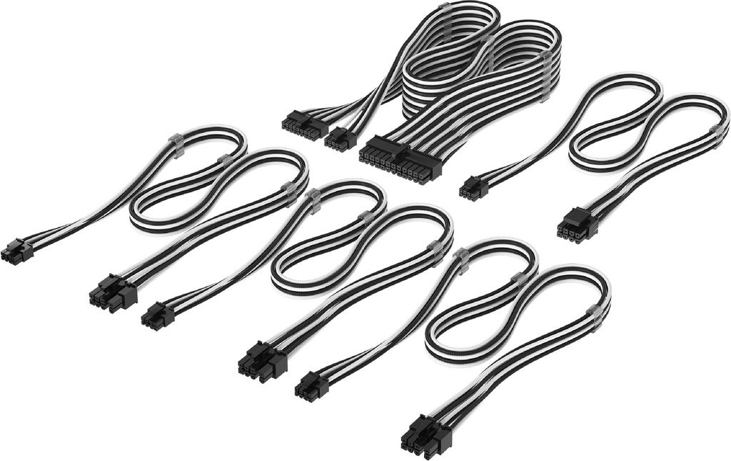 Corsair Câble électrique Premium Sleeved Starter Kit N&amp;B 65 cm