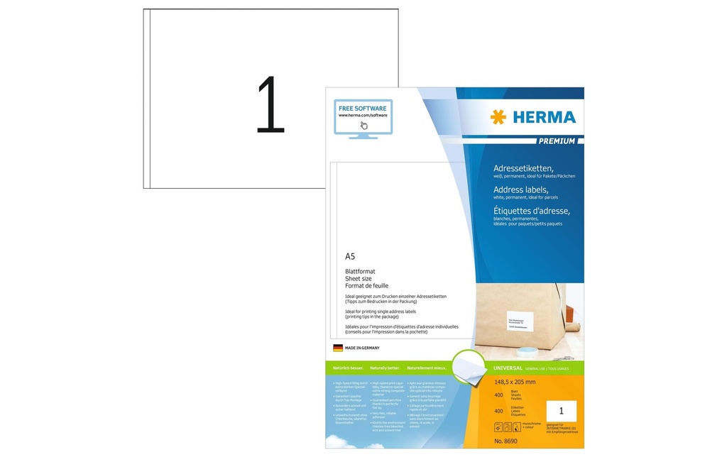 HERMA Etiquettes Premium 148.5x205 (400 pces)