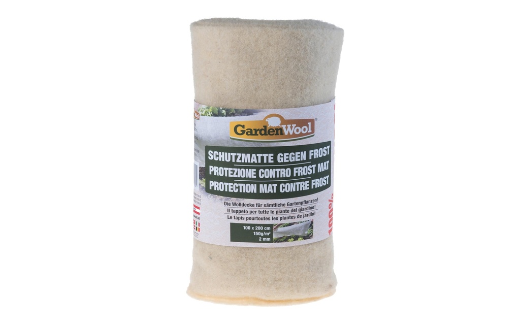 GardenWool Tapis de protection hivernale 200 x 100 cm blanc naturel
