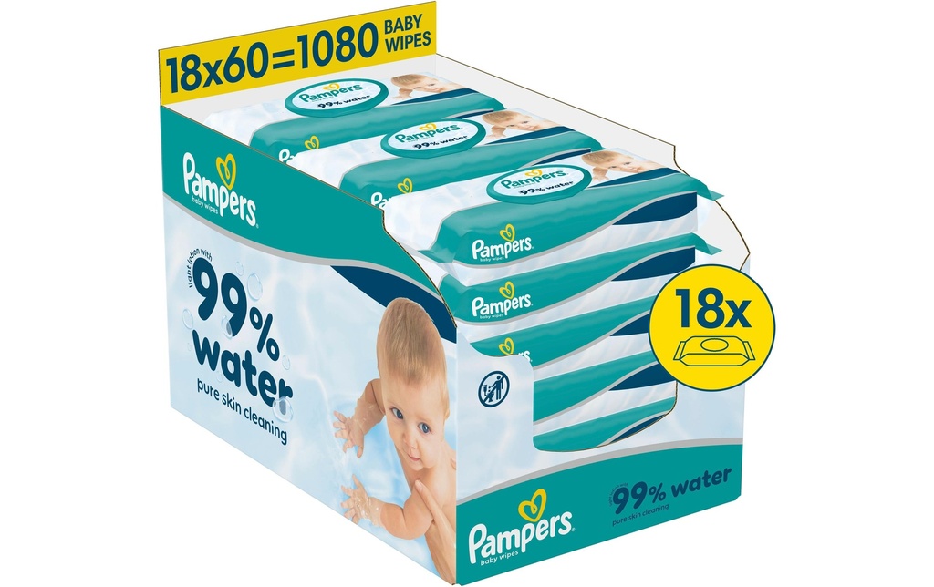 Pampers Lingettes humides 99% Water