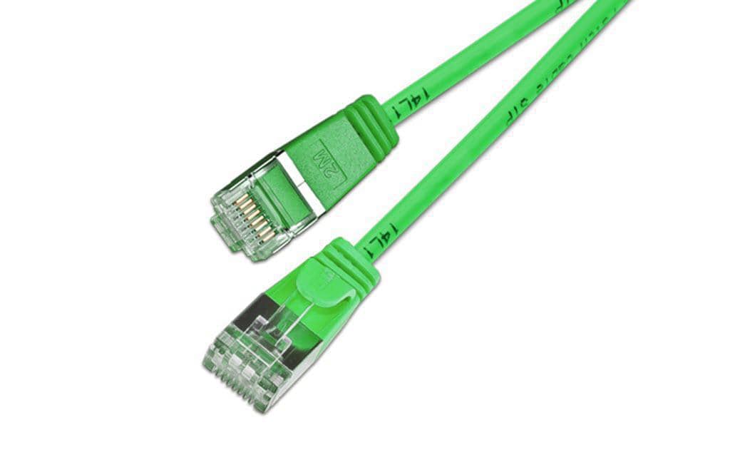 SLIM Câble patch slim RJ-45 - RJ-45, Cat 6, U/FTP, 7.5 m, Vert