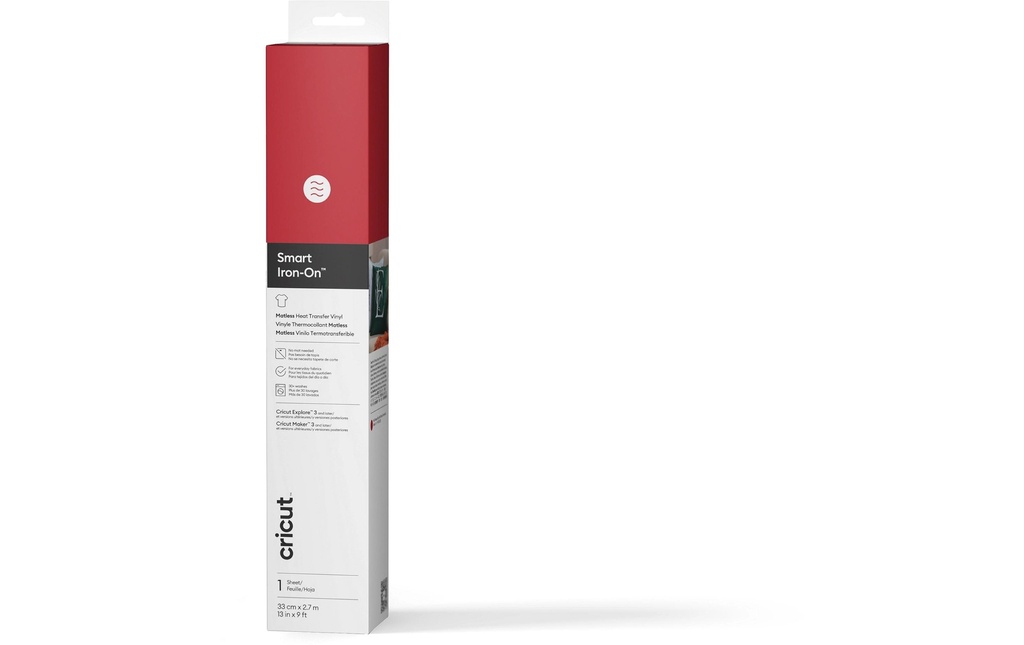 Cricut Film thermocollant Smart 33 x 273 cm, 1 Pièce/s, Rouge