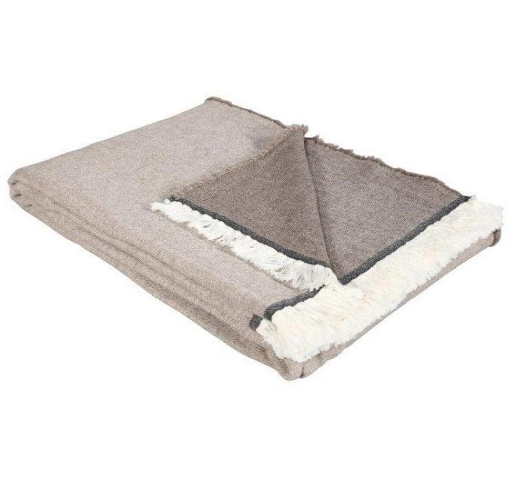 Eskimo Couverture Lily 140 x 200 cm, taupe-marron