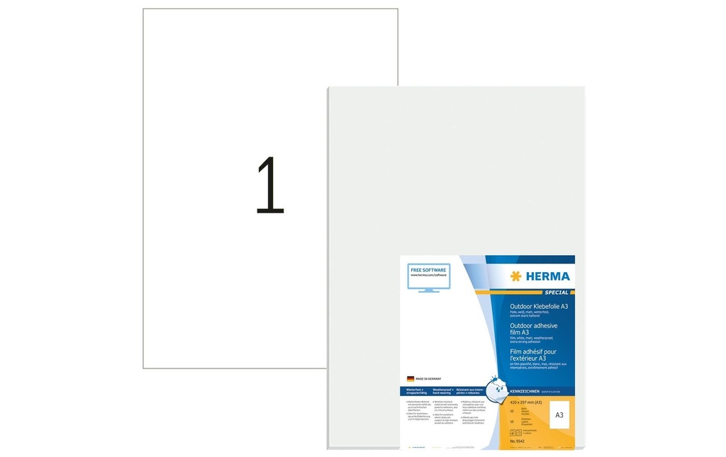 HERMA Etiquettes Outdoor 297x420 (10 pces)