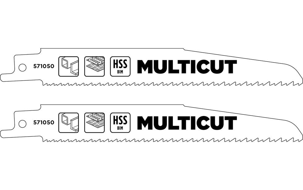 kwb Jeux de lames de scie sabre Multicut BiM 2 pièces
