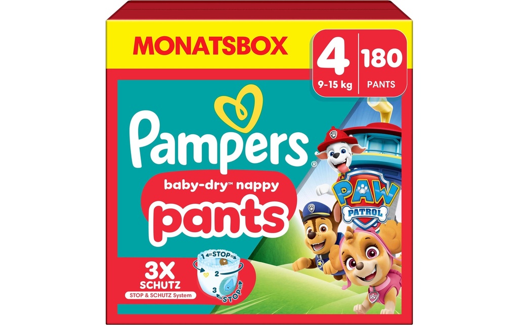 Pampers Couches Baby Dry Pants Paw Patrol Maxi taille 4
