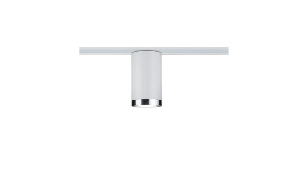 Paulmann Spot sur rail URail Tube, 1 x GU10, 10 W, blanc/chrome
