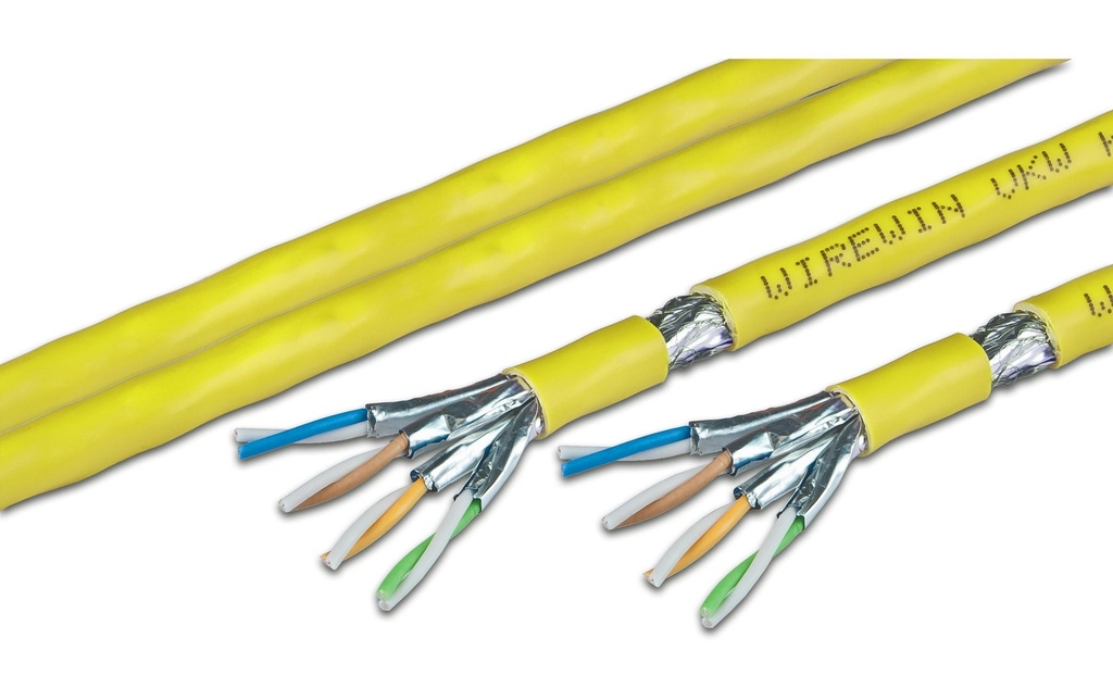 Wirewin Câble de pose VKW SFTP K7A L3 Cat 7A, S/FTP, 500 m, Jaune
