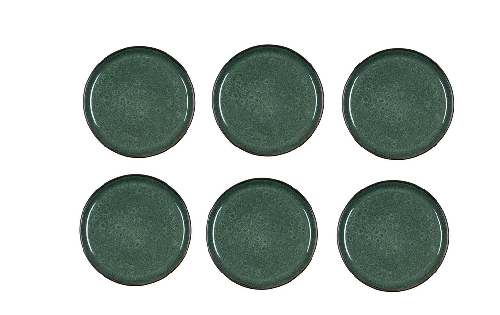 Bitz Assiettes pour le petit-déjeuner et à dessert Ø 21 cm, 6 Pièce/s, Vert