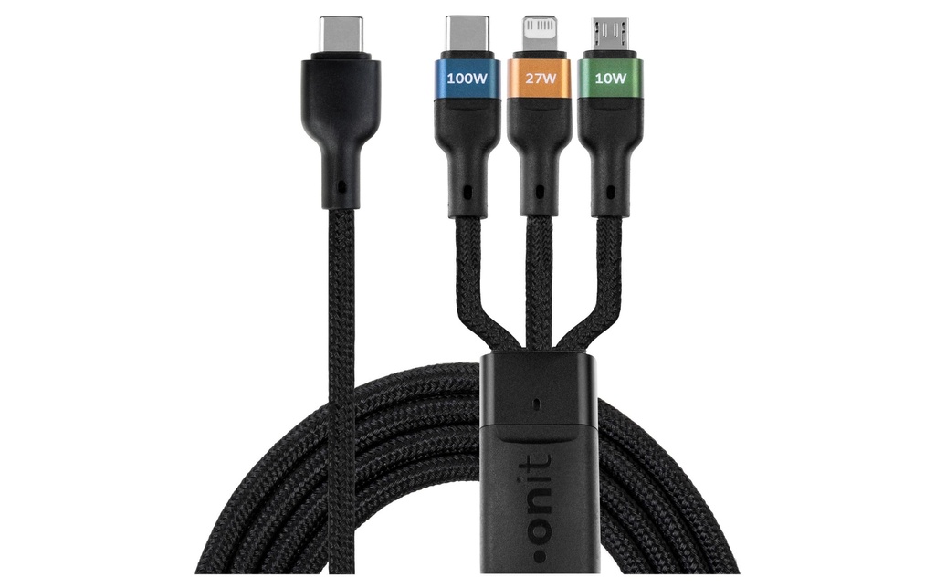 onit Câble USB 2.0 USB-C - Lightning/USB-C/Micro-USB B, 1.2 m