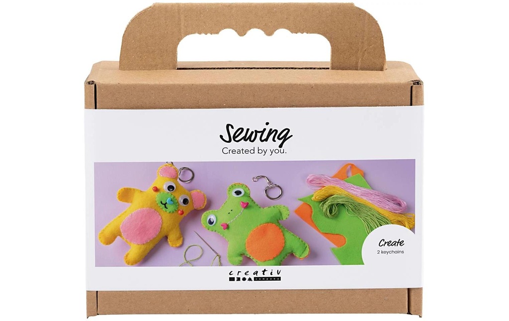 Creativ Company Mini kit de couture créatif, grenouille et ourson