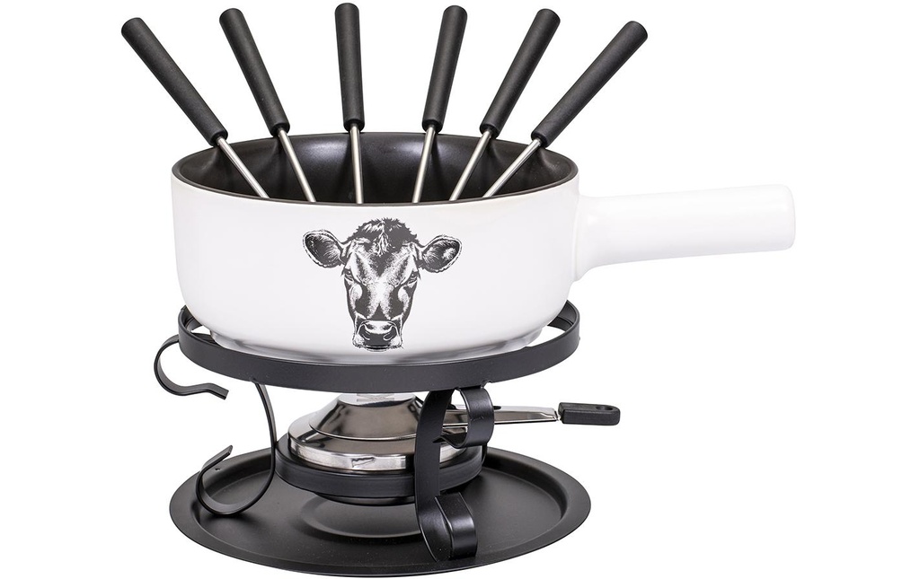 Kadastar Service à fondue au fromage Vache E22 9 Pièce/s, Blanc