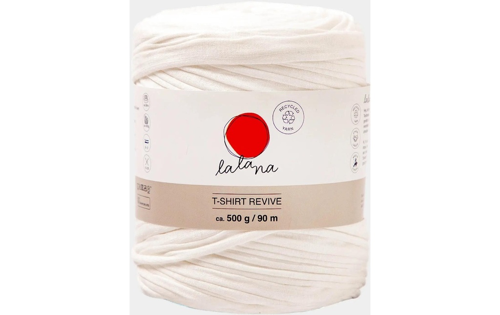 lalana Laine T-Shirt Revive 5 mm, 500 g, Crème