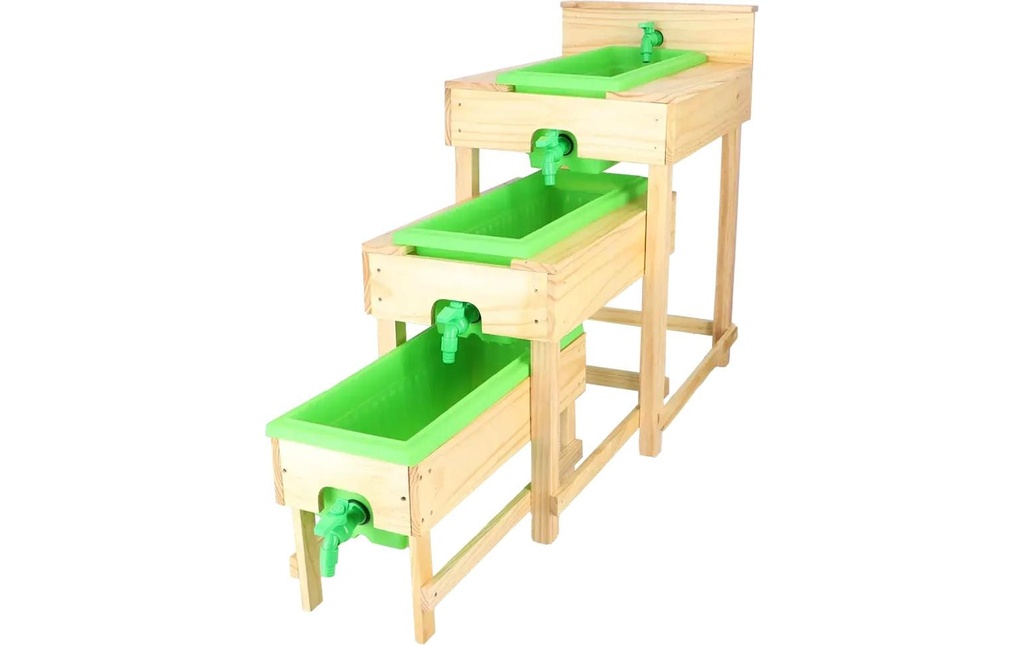 Esschert Design Set de table à eau bois, 3 pièces