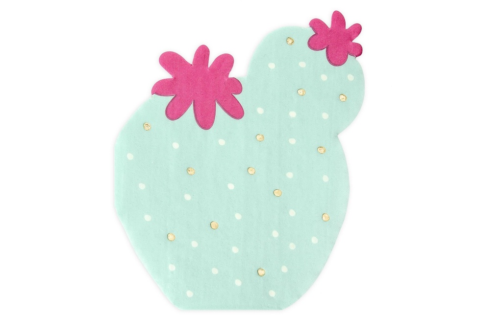 Partydeco Serviettes à cocktail Cactus 11,5 x 13,5 cm, 20 Pièce/s