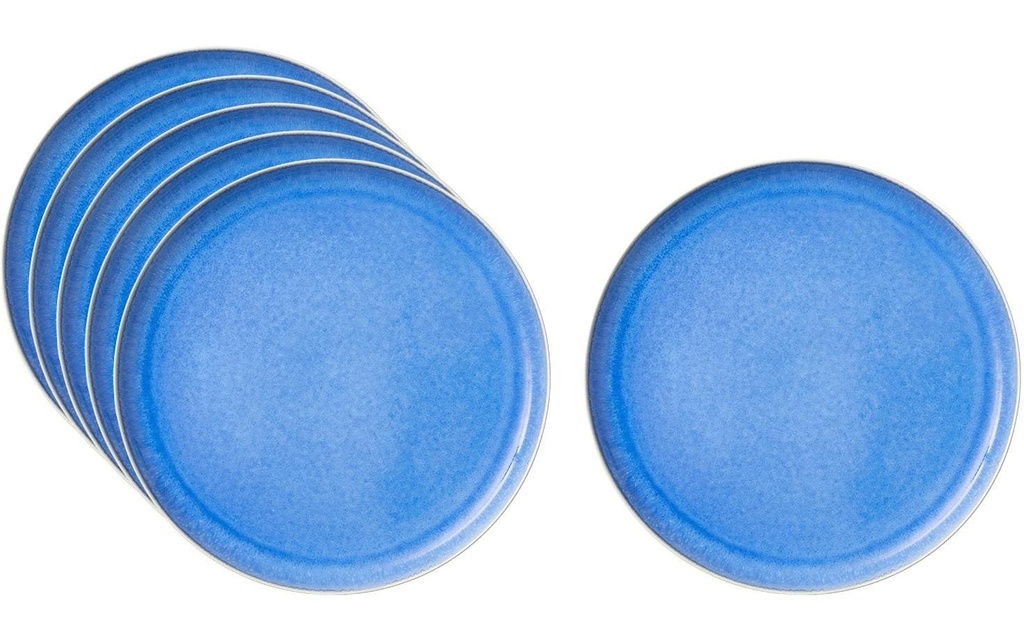 Studio Round Assiettes pour le petit-déjeuner et à dessert North 6 Pièce/s,bleu glacier