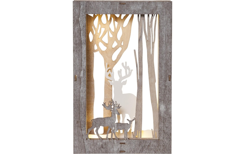 Star Trading Fauna Forêt avec cerfs 28 cm, bois
