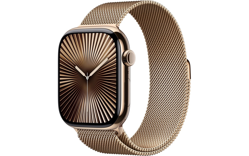 Apple Watch Series 10 46 mm LTE Boucle en titane Gold Milanese M/L
