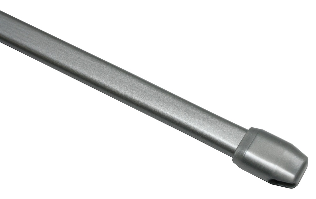 Gardinia Tringle de rideau ovale plat, 40 - 65 cm 2 pièces, argent