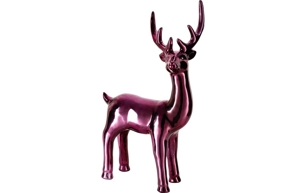 EGLO Figurine de Noël Cerf Catacol Décoration de Noël, Rose foncé