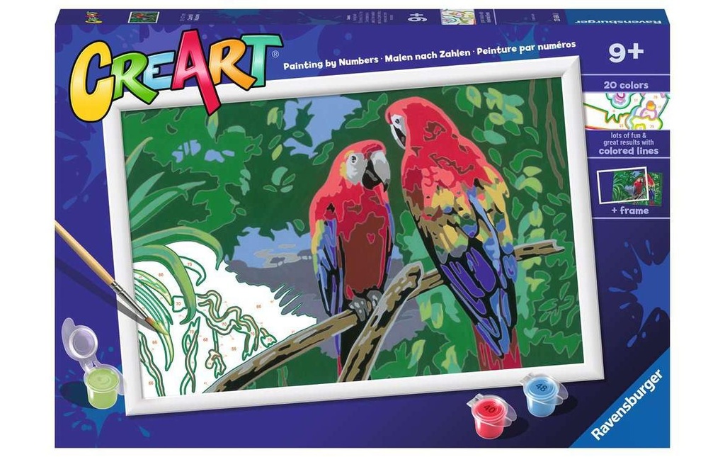 Ravensburger Peinture avec chiffres CreArt: Colorful Macaws