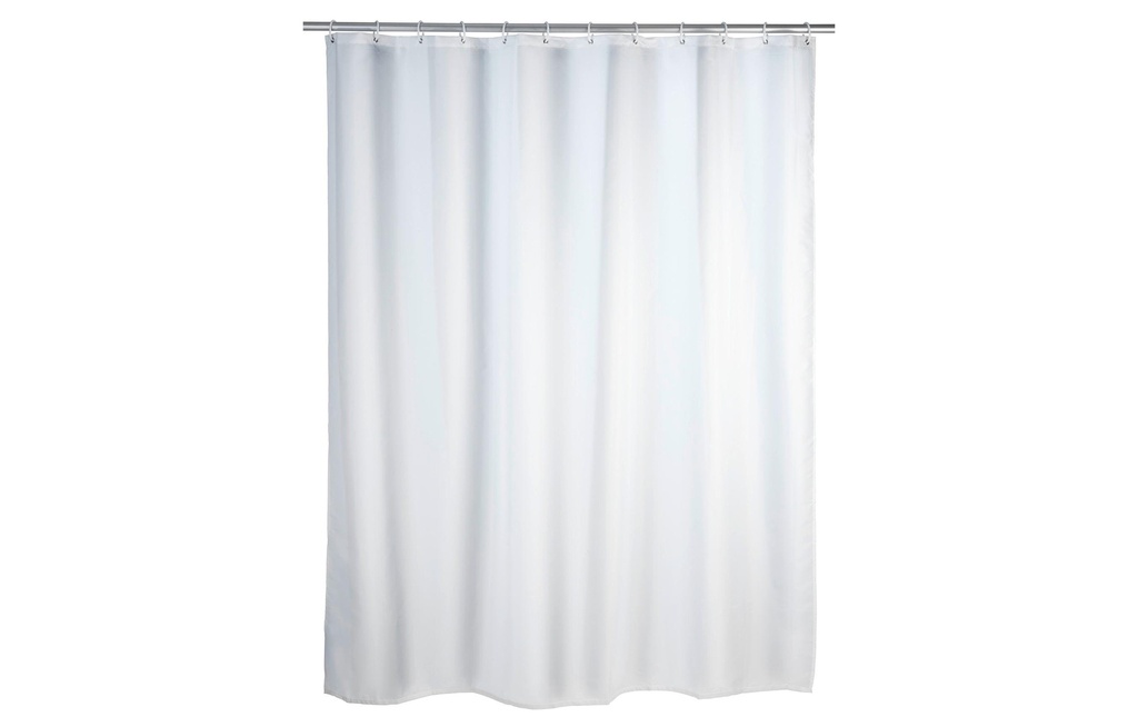 Wenko Rideau de douche Uni 120 x 200 cm, Blanc