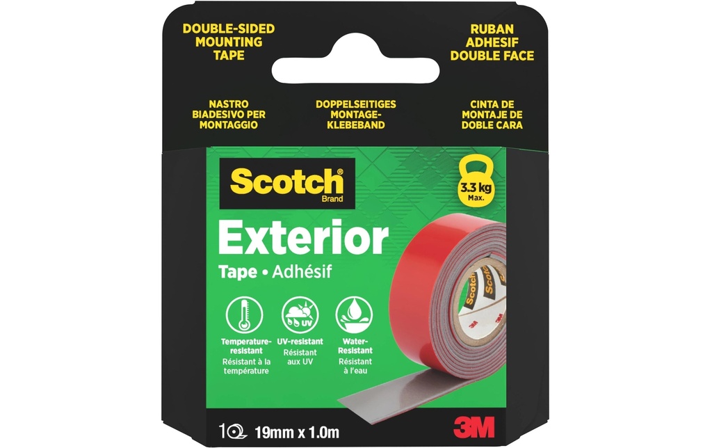 3M Ruban de montage 19 mm x 1 m, Rouge