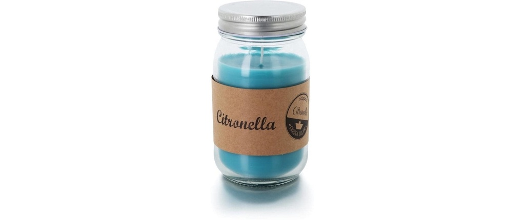 balthasar Bougie de jardin Citronella Jar Bleu