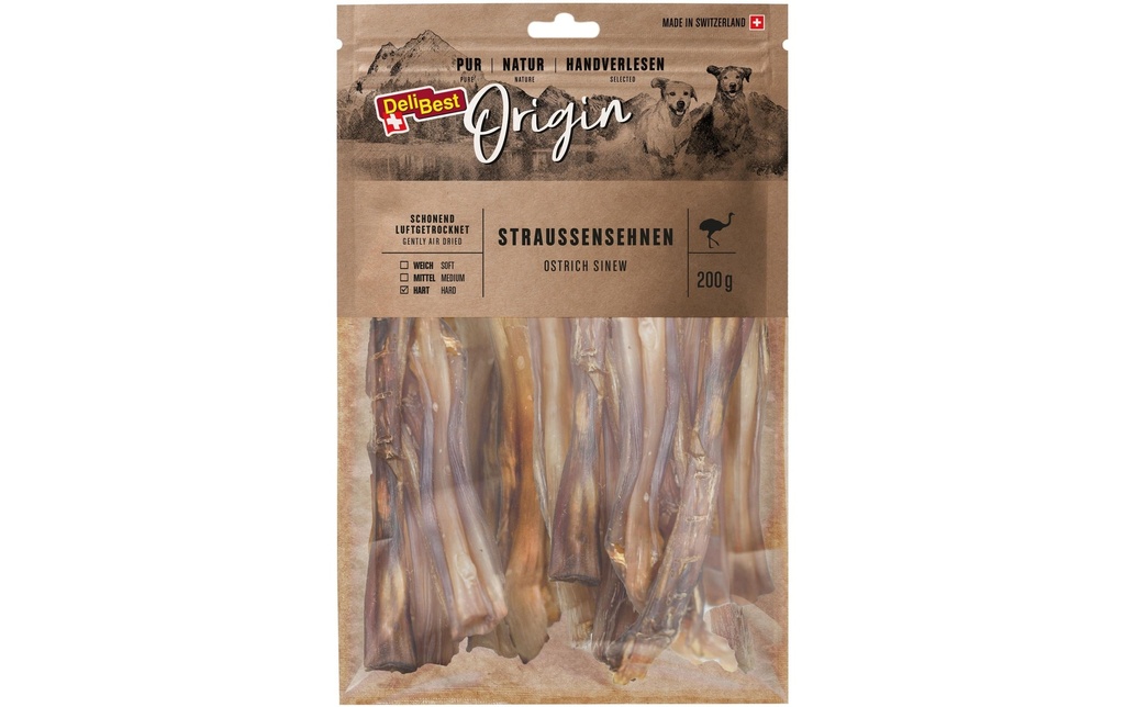 DeliBest Produit à mâcher  Origin tendons d'autruche petit 200 g