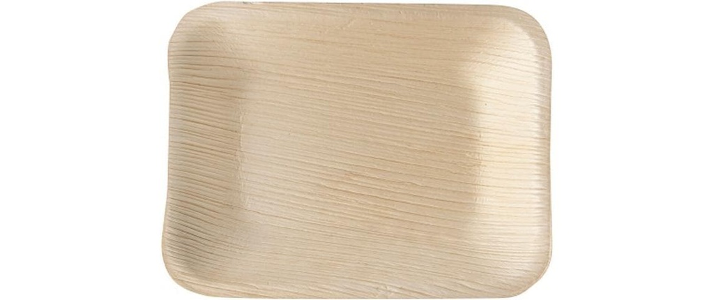 Papstar Assiettes jetables Feuille de palmier Pure carrée 25 Pièce/s