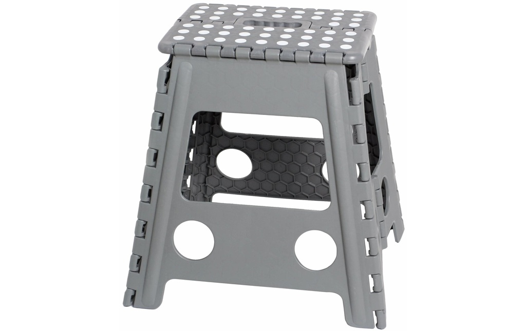 M & B Tabouret pliant Fold-Click Big Plastique, Gris