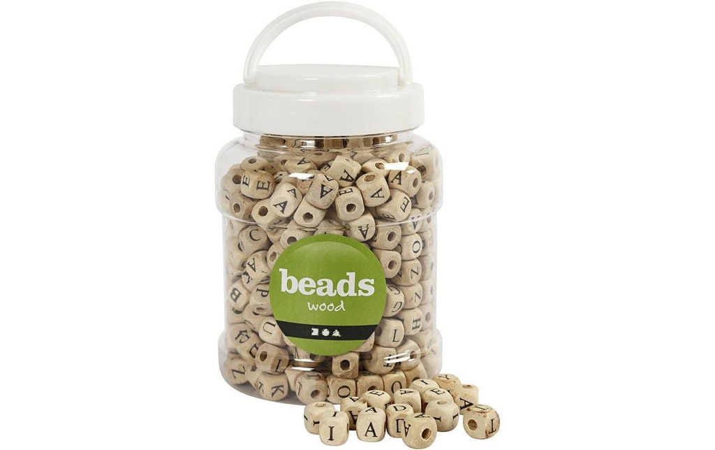 Creativ Company Perles alphabet 9 mm x 9 mm x 9 mm bois