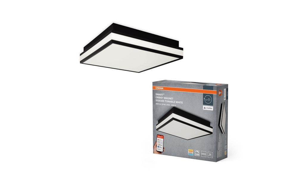 OSRAM Plafonnier Aimant SMART+ Orbis 30 x 30 cm, TW