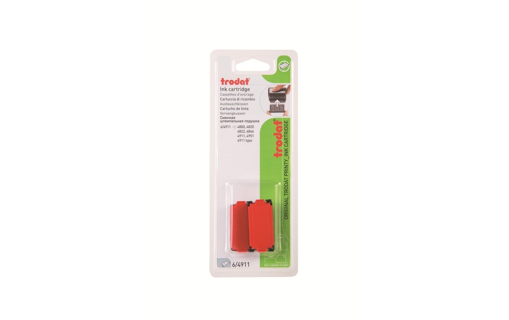 TRODAT Coussin encrage 4911 2pcs roug (2 pces)