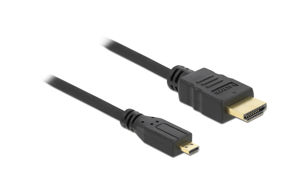 Delock Câble HDMI - Micro HDMI (HDMI-D), 2 m, Noir