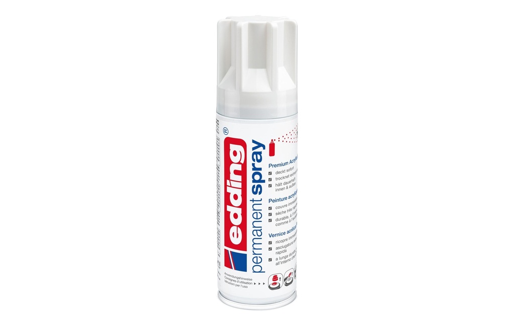 edding Acrylique en bombe 5200 200 ml, blanc brillant