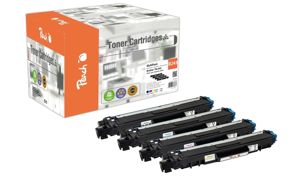 Peach Toner pour Brother TN-243 BK, C, M, Y