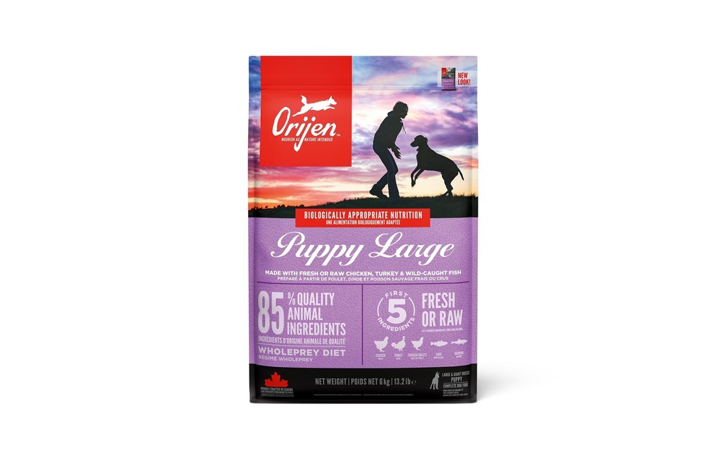 Orijen Alimentation sèche Dog Puppy Large avec volaille, 6 kg