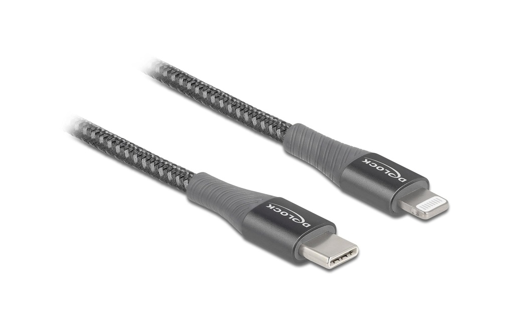 Delock Câble USB USB-C - Lightning 0.5 m, Gris