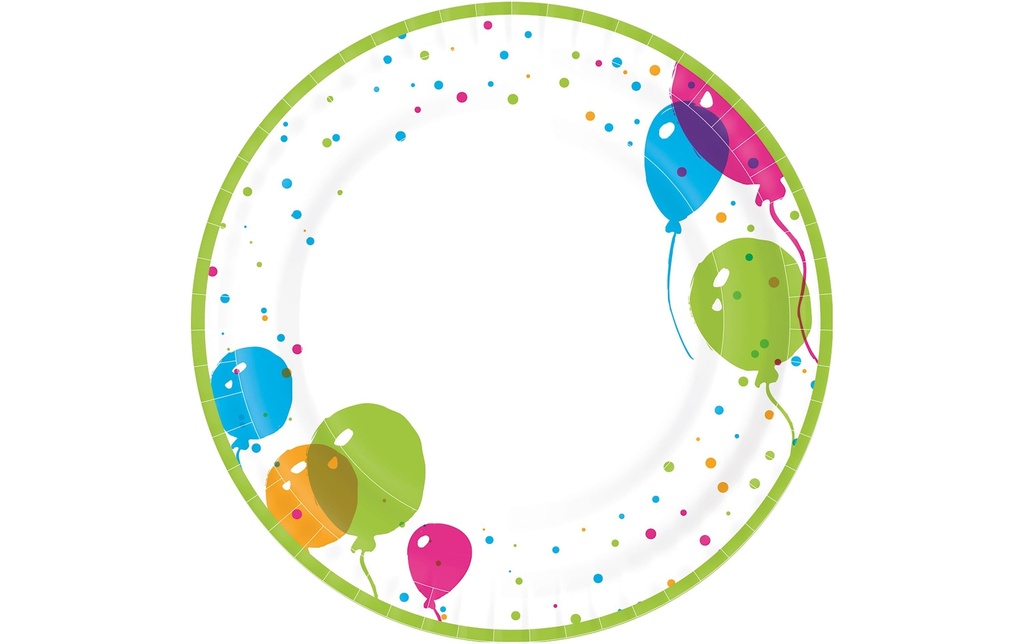 Paper + Design Assiettes jetables Splash Balloon 10 Pièce/s