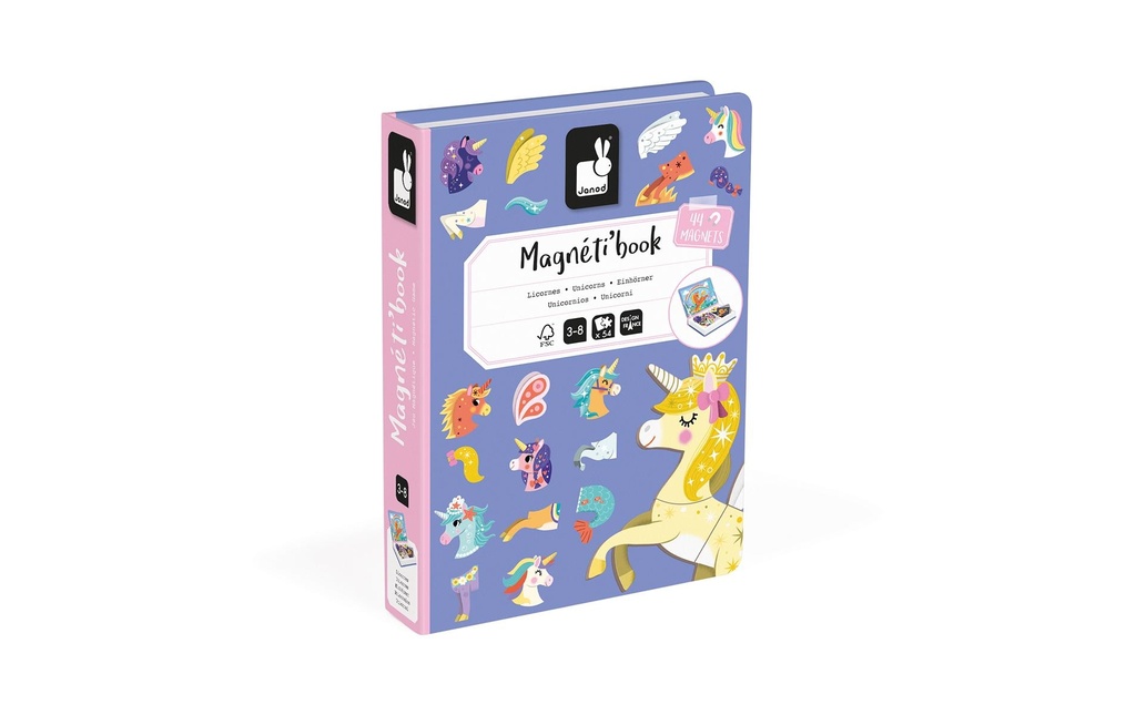 Janod Jouets d’occupation Livre magnétique Licorne