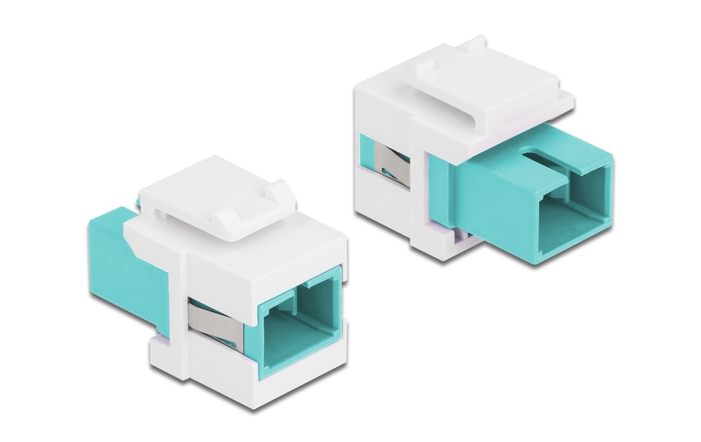 Delock Module Keystone Prise SC à prise SC Aqua / Blanc