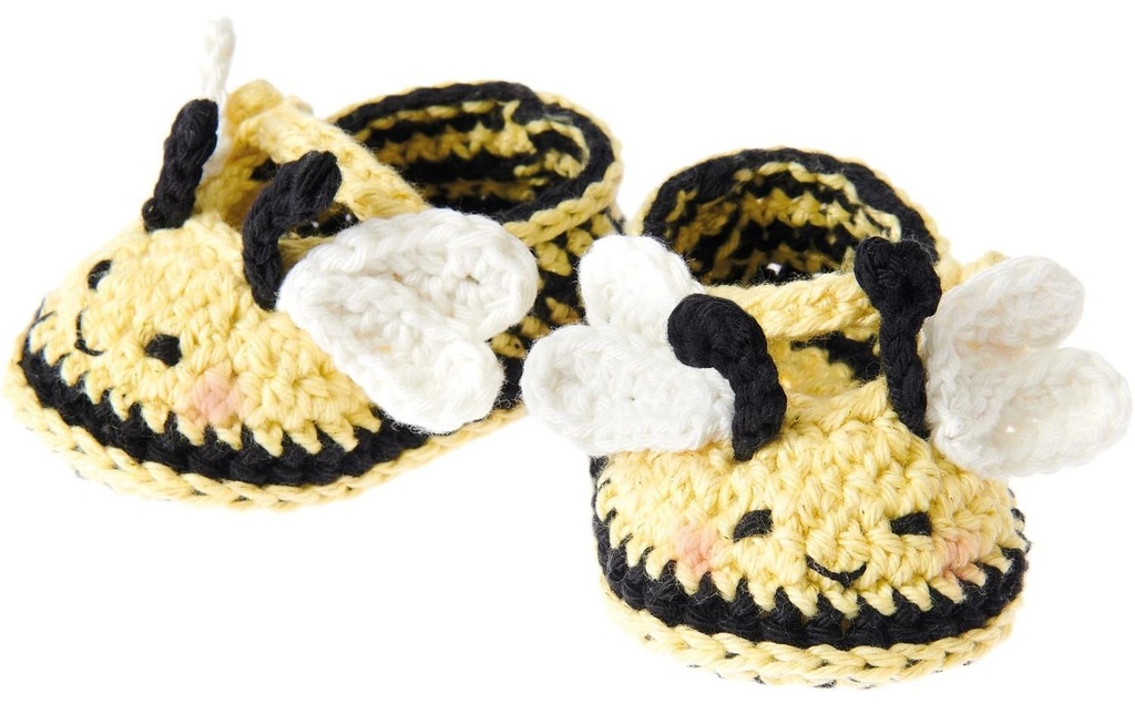 Rico Design Kit de crochet Ricorumi Chaussons pour bébé, Abeille