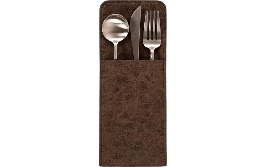 Tiseco Set de table Truman 10 cm x 25 cm, Brun