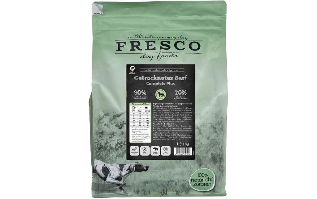 FRESCO Alimentation sèche BARF Complete Plus Cheval, 1 kg