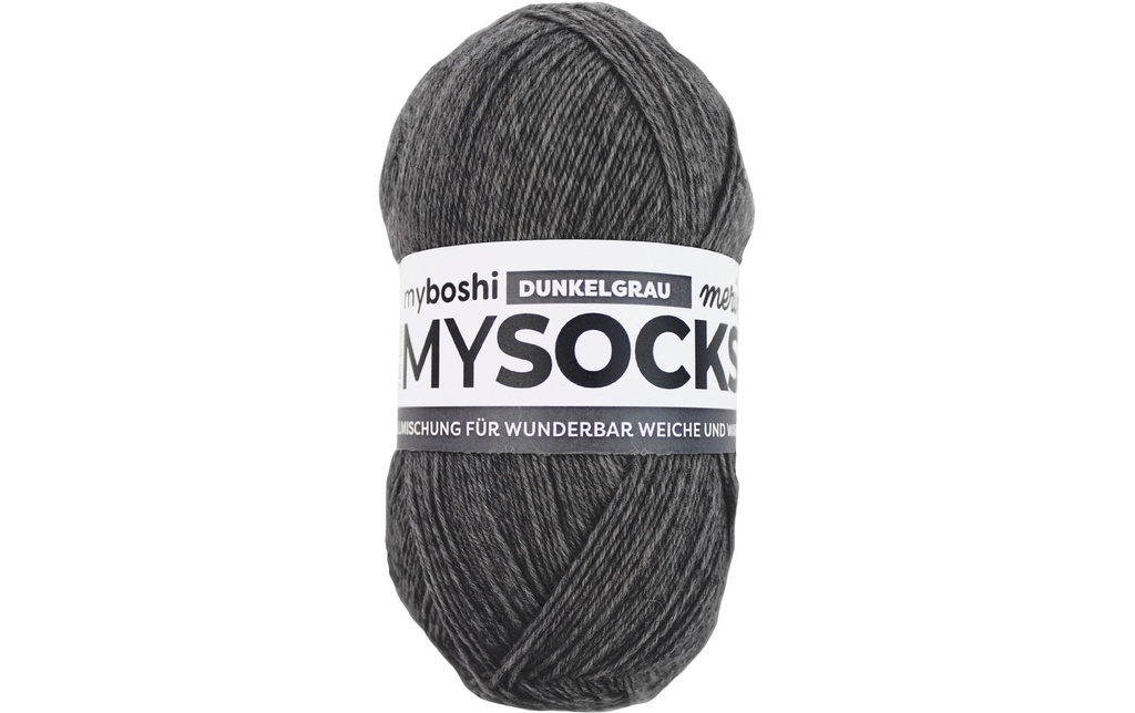 myBoshi Laine Mysocks Mérinos Gris foncé