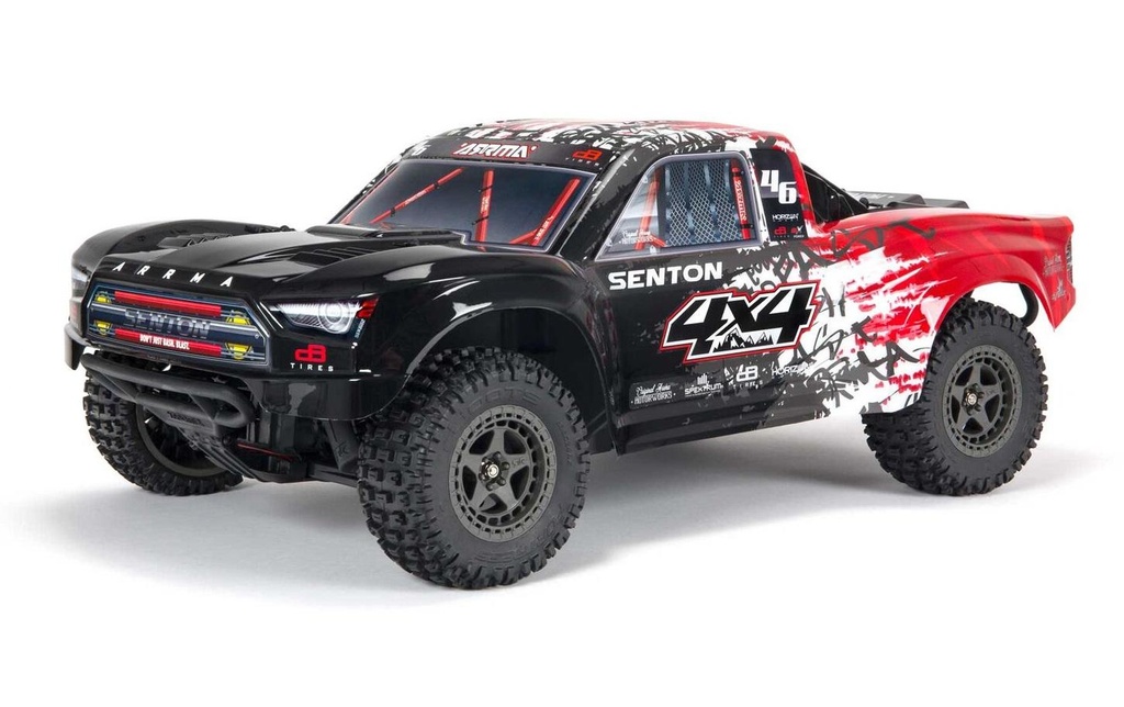 Arrma Short Course Truck Senton BLX3S 4WD, rouge ARTR, 1:10