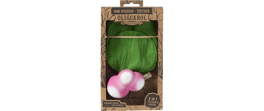 Oli&Carol Anneau de dentition Mini Doudou Ramona Radish
