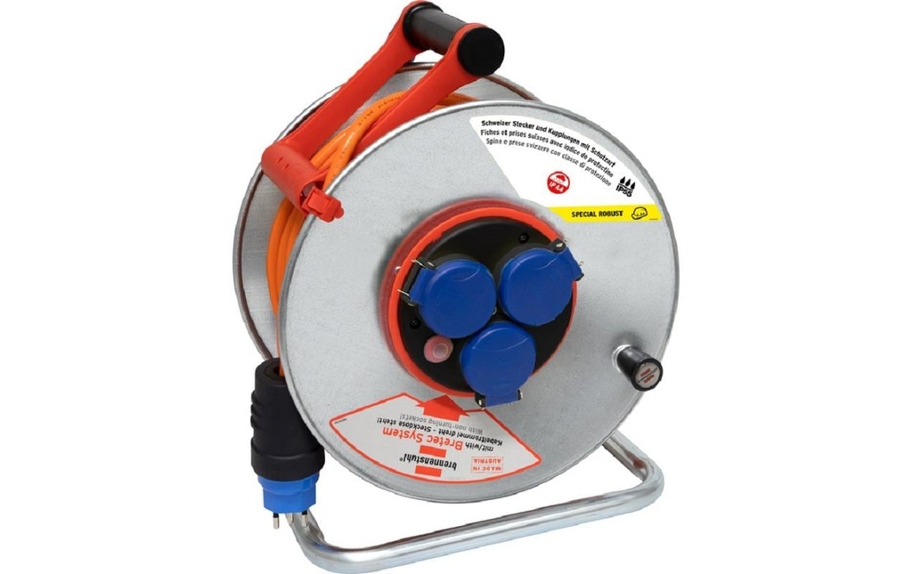 Brennenstuhl Enrouleur de câble pour chantier Garant SK Bretec 290 50 m 3x T13